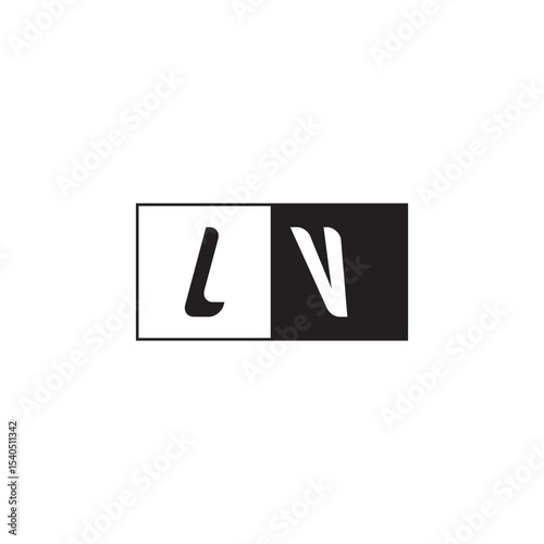 Monogram Logo Design Unique Simple Bold LV Initial Alphabet Vector Alphabet