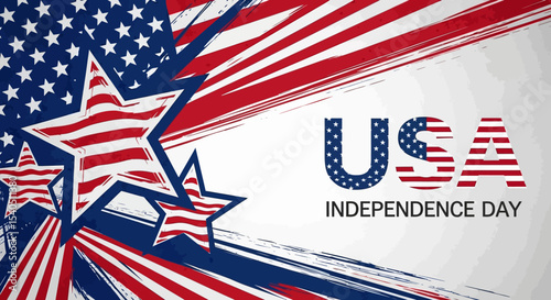 Patriotic USA Independence Day Celebration Graphic Design