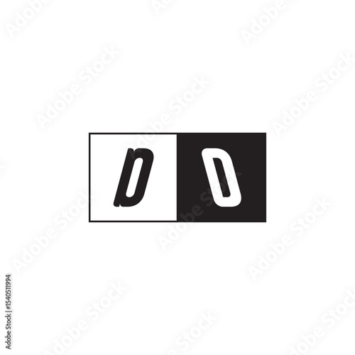 Monogram Logo Design Unique Simple Bold DD Initial Alphabet Vector Alphabet