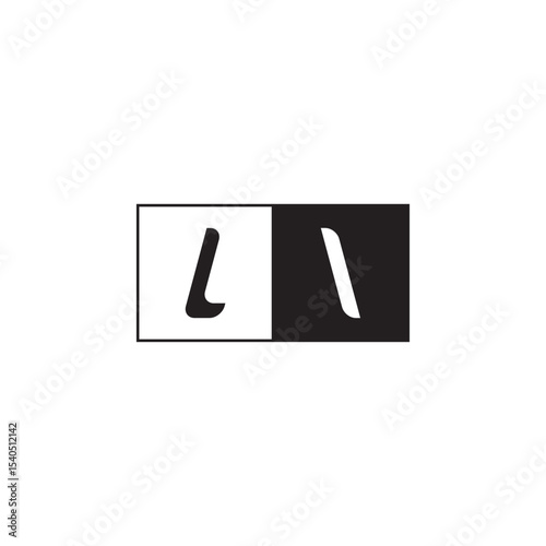 Monogram Logo Design Unique Simple Bold LI Initial Alphabet Vector Alphabet