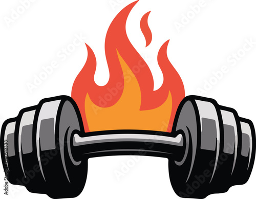 Flaming Barbell logo