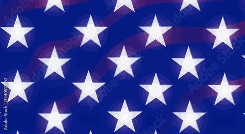 Patriotic Stars and Stripes Design Independence Day Vector Illustration
