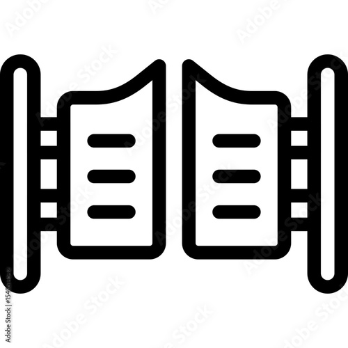 Gate single icon vector illustration