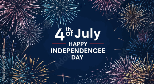Happy 4th of July Independence Day Fireworks Celebration