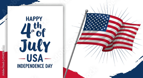 Happy 4th of July Celebrate USA Independence Day with Patriotic Graphics