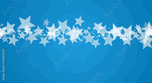 Patriotic Stars Blue Background Independence Day Design