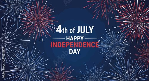 4th of July Happy Independence Day Fireworks Celebration