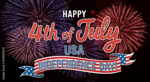 Celebrate America's Independence Day 4th of July Fireworks and Patriotism