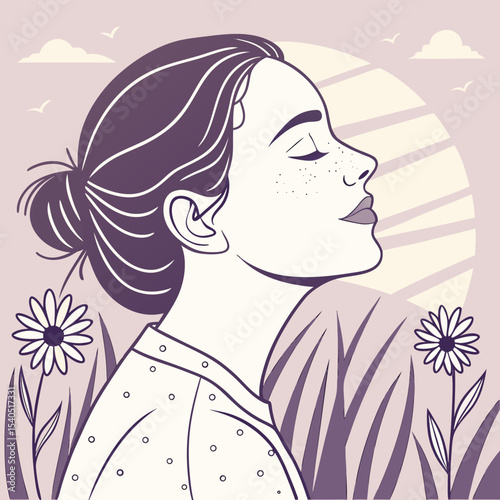 Soft Bloom Reverie – A Golden Dream in Portrait