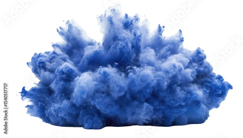 Abstract Blue Smoke Cloud