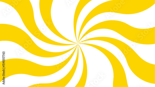 Abstract background with Classic vintage sun rays swirling pattern background. Vintage beam sunburst texture. Burst sunrise sunbeam element spiral striped sunray template. Yellow and white twisted