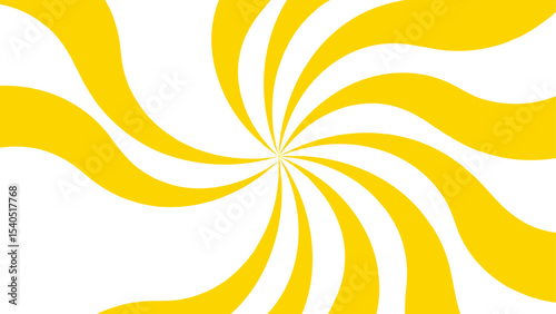 Abstract background with Classic vintage sun rays swirling pattern background. Vintage beam sunburst texture. Burst sunrise sunbeam element spiral striped sunray template. Yellow and white twisted
