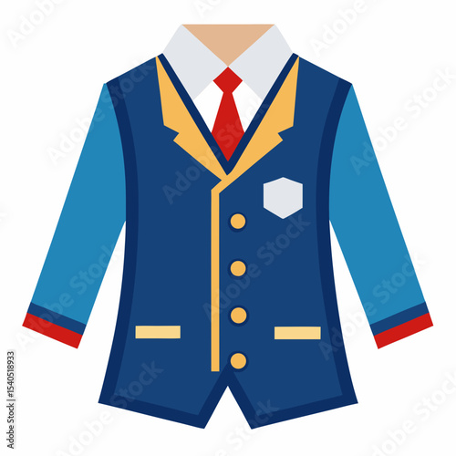 School Uniform Vector | Generative AI & Linocut Silhouette Design