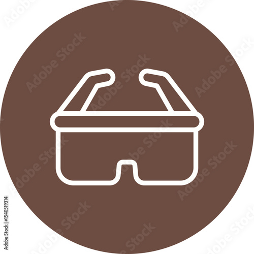Eye glasses single icon vector illustration