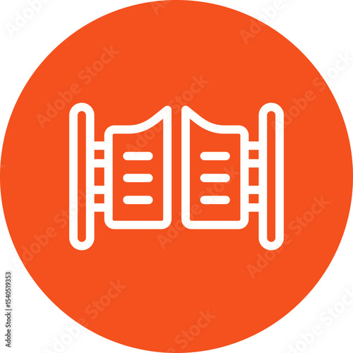Gate single icon vector illustration