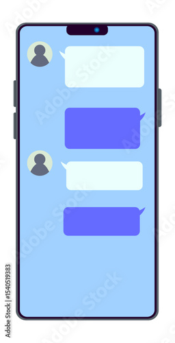 メッセージアプリが表示されているスマホのイラスト