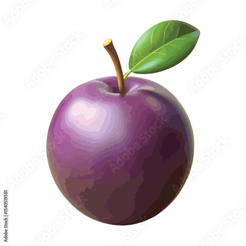 Collection of apples and cherries with vibrant colors and smooth gradients, ideal for fruit-themed visuals.