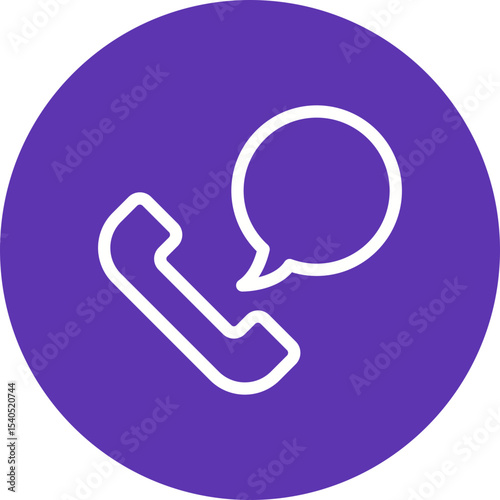 Phone chat single icon vector illustration