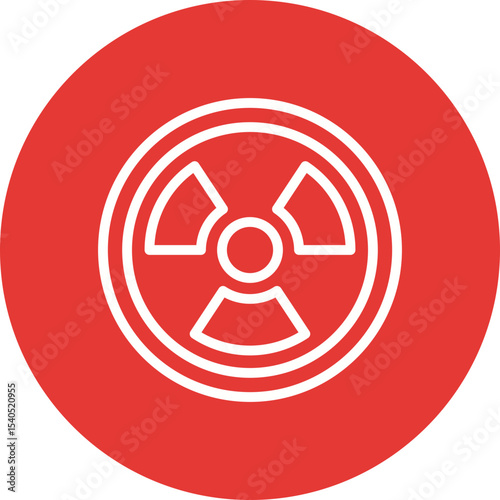 Radioactive single icon vector illustration