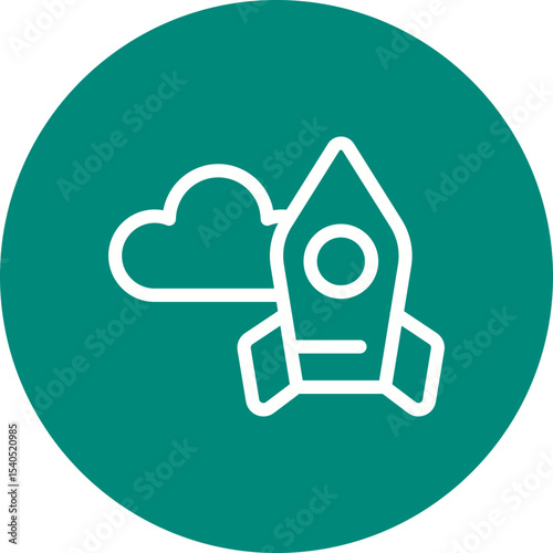 Rocket single icon vector illustration