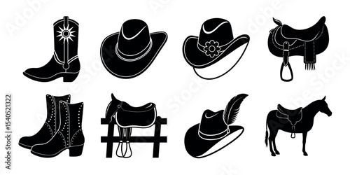 Western Wear and Tack Silhouette Collection