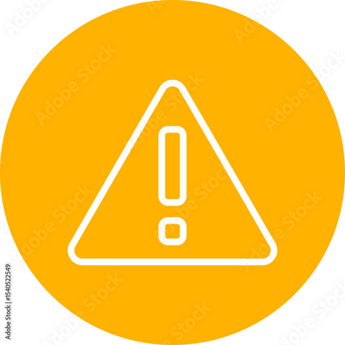 Warning single icon vector illustration