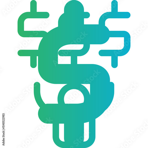 Dollar sign single icon vector illustration