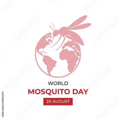 World Mosquito Day Vector Illustration – August 20 Awareness Poster Design