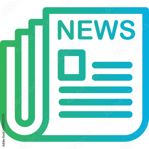 Newspaper single icon vector illustration