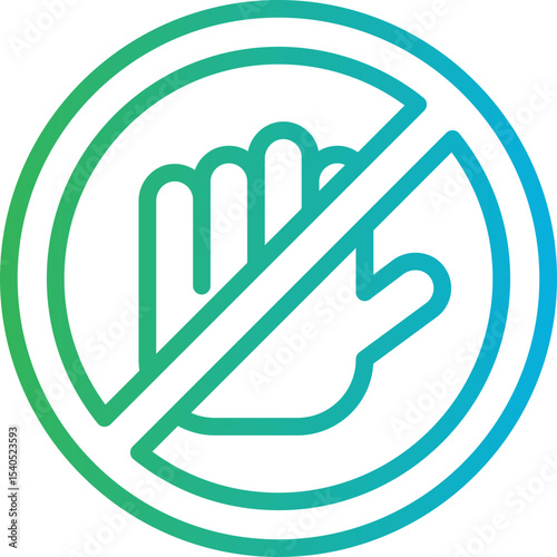 No hands single icon vector illustration