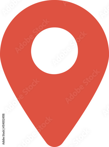 イラスト素材：マップのピン　ベクター　赤　red pin point. pin location icons.