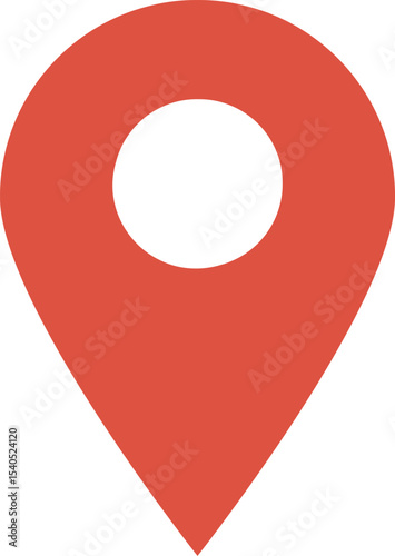 イラスト素材：マップのピン　ベクター　赤　red pin point. pin location icons.
