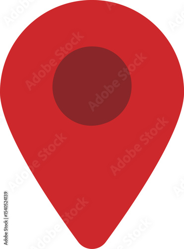 イラスト素材：マップのピン　ベクター　赤　red pin point. pin location icons.