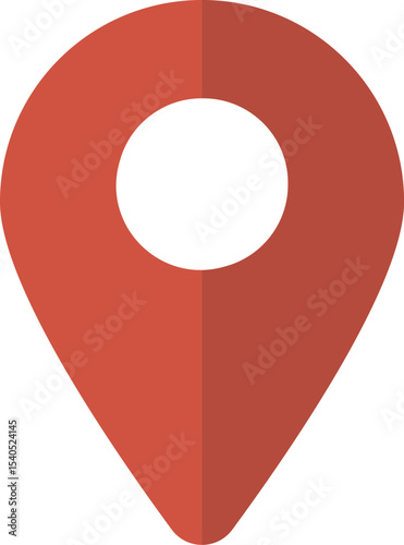 イラスト素材：マップのピン　ベクター　赤　red pin point. pin location icons.