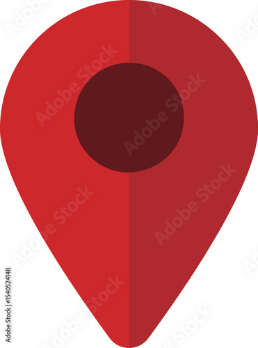 イラスト素材：マップのピン　ベクター　赤　red pin point. pin location icons.