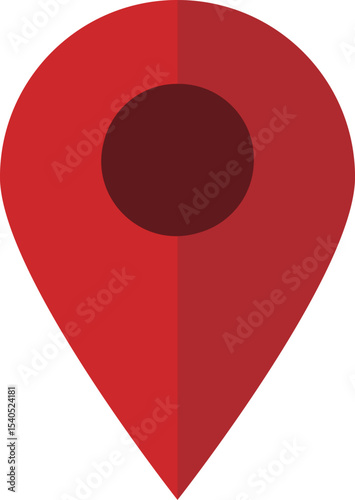 イラスト素材：マップのピン　ベクター　赤　red pin point. pin location icons.