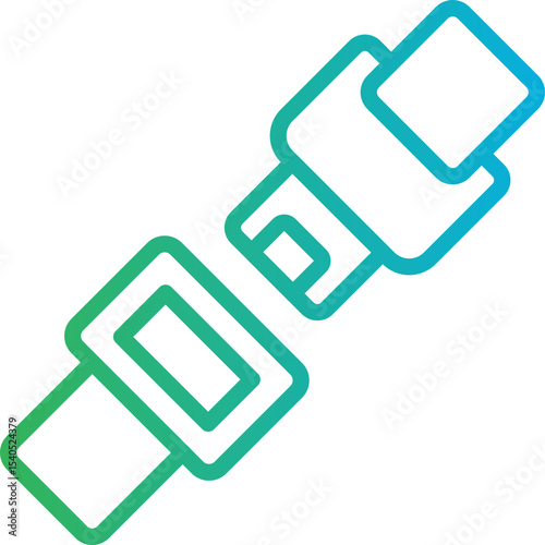 Seat belt single icon vector illustration