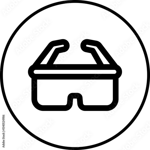 Eye glasses single icon vector illustration