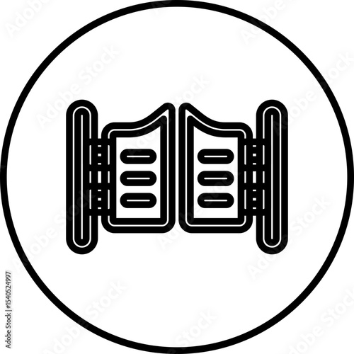 Gate single icon vector illustration