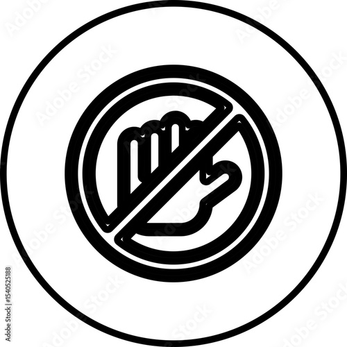 No hands single icon vector illustration
