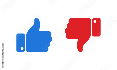 Like Dislike icon set Thumb down Thumb up	
