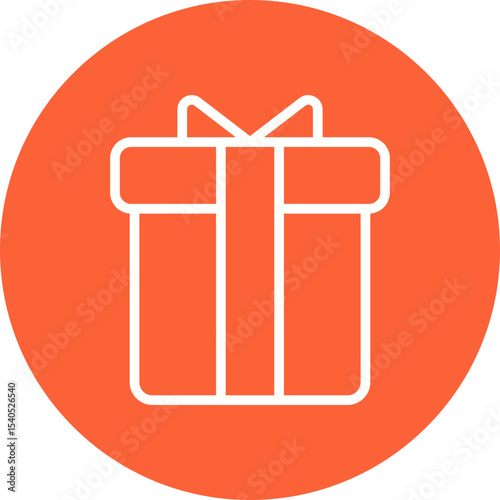 Giftbox single icon vector illustration