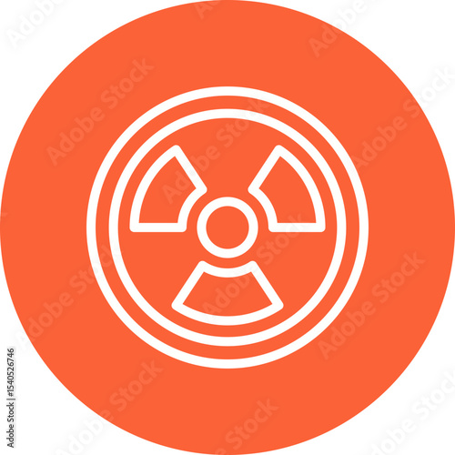 Radioactive single icon vector illustration