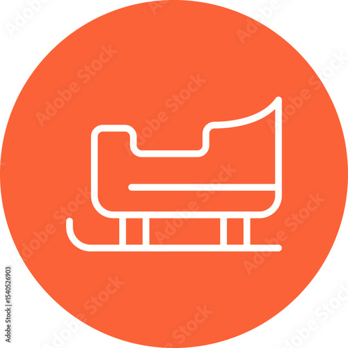 Sledge single icon vector illustration