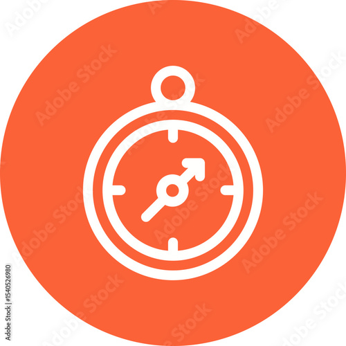 Stopwatch single icon vector illustration