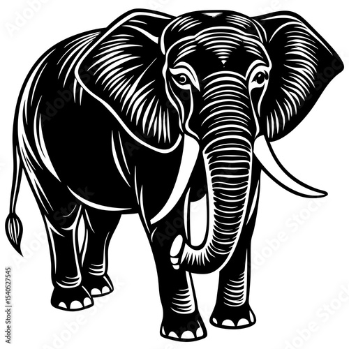 elephant isolated on white