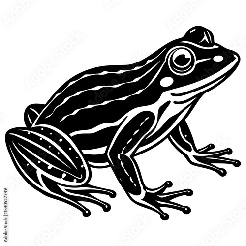 frog on white background