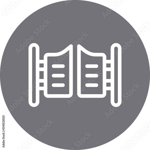Gate single icon vector illustration