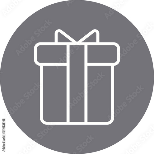 Giftbox single icon vector illustration