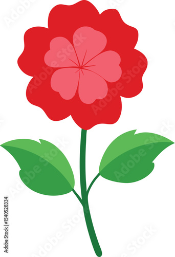 Perennial Geranium flower on white background